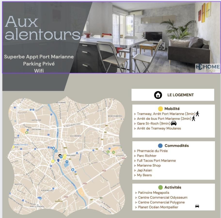 Апартаменты Superbe Appt Port Marianne, Parking Prive, 4 Personnes Монпелье Экстерьер фото